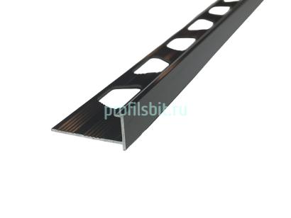 L-образный профиль алюминиевый 8 мм ПО-202-05 бронза глянец 2.7 м