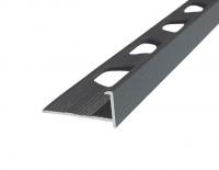 L-образный профиль алюминиевый 12 мм ПО-203-37 серый муар 2.7 м