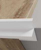 Алюминиевый профиль закладной фигурный угловой 10 мм ПО-204-35 белый муар 2.7 м