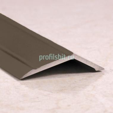 Разноуровневый алюминиевый порог с насечками 32х10 мм ПО-32х10-05 бронза глянец 2.7 м