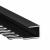 П-образный гибкий окантовочный профиль из алюминия 7 мм ПО-П7-28 черный матовый 2.7 м
