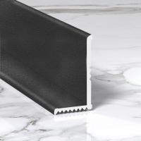 Разносторонний алюминиевый уголок для внутренних углов 15х8 мм ПВ-205-34 черный муар 2.7 м