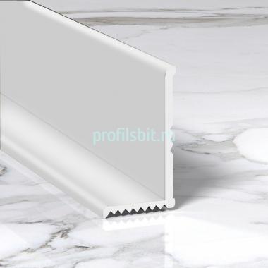 Разносторонний алюминиевый уголок для внутренних углов 20х12 мм ПВ-206-01 серебро глянец 2.7 м