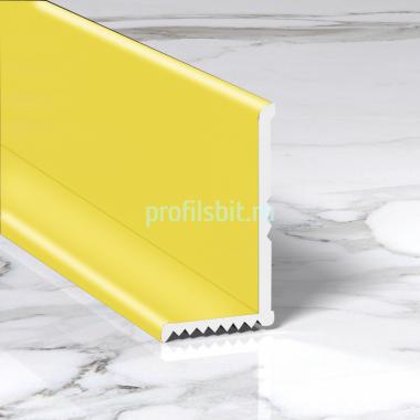 Разносторонний алюминиевый уголок для внутренних углов 20х12 мм ПВ-206-03 золото глянец 2.7 м