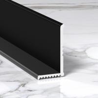 Разносторонний алюминиевый уголок для внутренних углов 20х12 мм ПВ-206-28 черный матовый 2.7 м