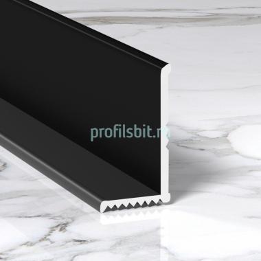 Разносторонний алюминиевый уголок для внутренних углов 20х12 мм ПВ-206-28 черный матовый 2.7 м