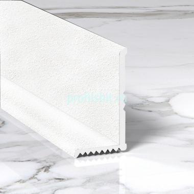 Разносторонний алюминиевый уголок для внутренних углов 20х12 мм ПВ-206-35 белый муар 2.7 м