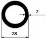 Труба круглая алюминий 28х2 мм 3 м