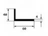Уголок алюминиевый 40х60х4 мм 3 м