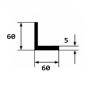 Уголок алюминиевый 60х60х5 мм 3 м