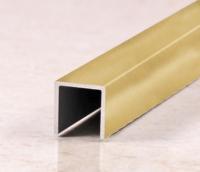 П-образный профиль алюминиевый 10х10 мм П-10х10  Бронза глянцевая светлая браш 2,7 м