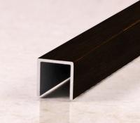 П-образный профиль алюминиевый 10х10 мм П-10х10  Чёрный матовый браш 2,7 м