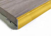 L-образный профиль алюминиевый 10 мм ПО-Г10 Золото глянцевое браш 2,7 м