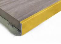 L-образный профиль алюминиевый 10 мм ПО-Г10 Золото матовое браш 2,7 м