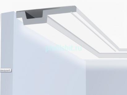 Потолочный плинтус 115х22 мм Hiwood A115V1 белый 2 м