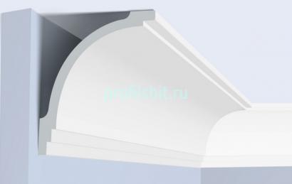 Потолочный плинтус 120х100 мм Hiwood A156 белый 2 м