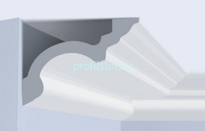 Потолочный плинтус 130х95 мм Hiwood A160 белый 2 м