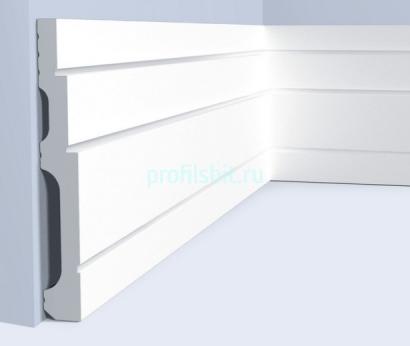 Плинтус напольный 180х24 мм Hiwood B180V2 белый 2 м