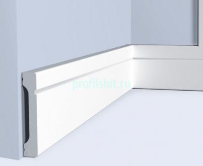 Плинтус напольный 70х12 мм Hiwood B70V1L белый 2 м