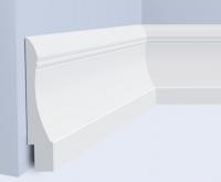 Плинтус напольный 90х19 мм Hiwood L1606 белый 2 м