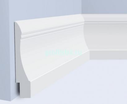 Плинтус напольный 90х19 мм Hiwood L1606 белый 2 м