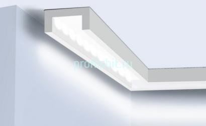 Профиль П-образный под подсветку 40х20 мм Hiwood LB40 белый 2 м