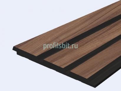 Декоративная панель 120х12 мм Hiwood LV124 BR396K под дерево 2,7 м