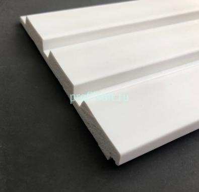 Декоративная панель 120х12 мм Hiwood LV124 NP белая 2,7 м