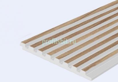 Декоративная панель 120х12 мм Hiwood LV129 BR417N под дерево 2,7 м