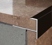 Алюминиевый F-образный профиль гибкий ПФ-12 Черный матовый 2,7 м