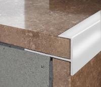 Алюминиевый F-образный профиль гибкий ПФ-8 серебро глянец 2,7 м