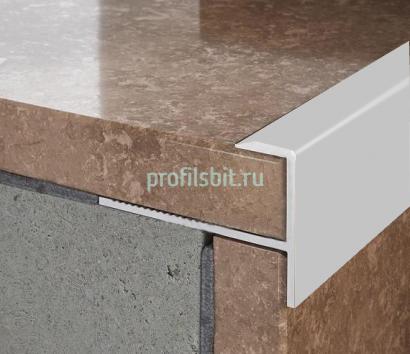 Алюминиевый F-образный профиль гибкий ПФ-8 серебро матовое 2,7 м