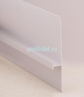 Алюминиевый плинтус 111,5 мм для гипсокартона ПЛ-141 серебро матовое 3 м