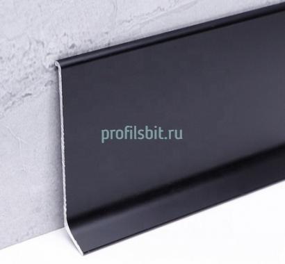 Алюминиевый плинтус напольный 150 мм ПЛ-150 черный муар 3 м