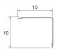 Алюминиевый уголок отделочный 10х10 ПН-10х10 Слоновая кость 2,7 м