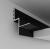 Алюминиевый плинтус потолочный теневой ПО-142 Черный матовый 2,7 м