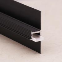 Алюминиевый теневой плинтус с LED подсветкой (с экраном) ПО-143 Черный матовый 2,7 м