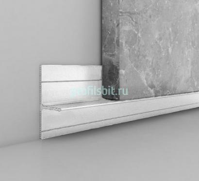 Алюминиевый плинтус напольный теневой ПО-146 Без анодировки 2,7 м