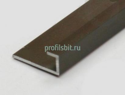 Алюминиевый П-профиль для стекла ПО-166 бронза матовая 2,7 м