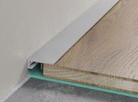 Алюминиевый микроплинтус ПО-189 серебро матовое 2,7 м