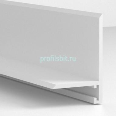 Алюминиевый микроплинтус ПО-190 серебро глянец 2,7 м