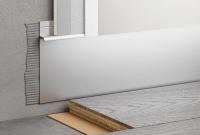 Алюминиевый плинтус напольный 80 мм теневой ПО-192 без покрытия 2,7 м