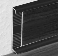 Алюминиевый плинтус 60 мм для ковролина ПО-194 черный матовый 2,7 м