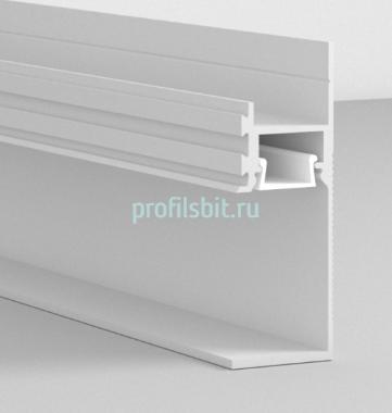 Алюминиевый плинтус напольный теневой с LED подсветкой и экраном ПО-196 без покрытия 2,7 м