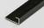 Алюминиевый П-профиль для стекла ПО-95 Черный матовый 2,7 м