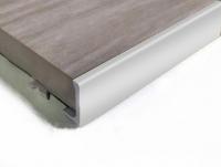 Алюминиевый L-профиль ПО-Г9 серебро глянец 2,7 м