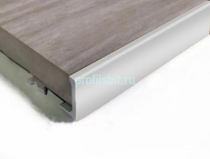 Алюминиевый L-профиль ПО-Г9 серебро глянец 2,7 м