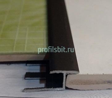 Алюминиевый Z-образный профиль гибкий ПЗ-10 Черный матовый 2,7 м