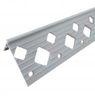 Перфорированный внешний уголок под тяжелые обои Cezar K20 23х23 мм Белый 260 см