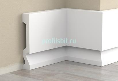 Напольный плинтус из полистирола 99х16 Cezar Elegance LPC-29LE под LED подсветку Белый 2,44 м